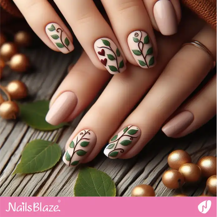 Forest Leaves Nail Designs | Love the Forest Nails - NB2848
